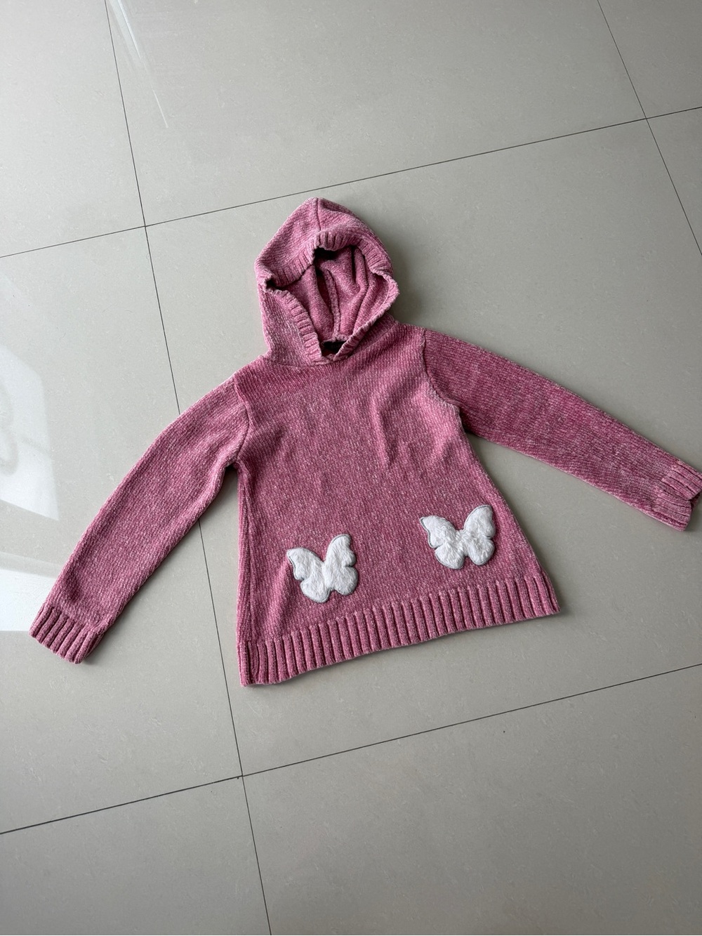 dELiA*s Chenille Pink Hooded Sweater